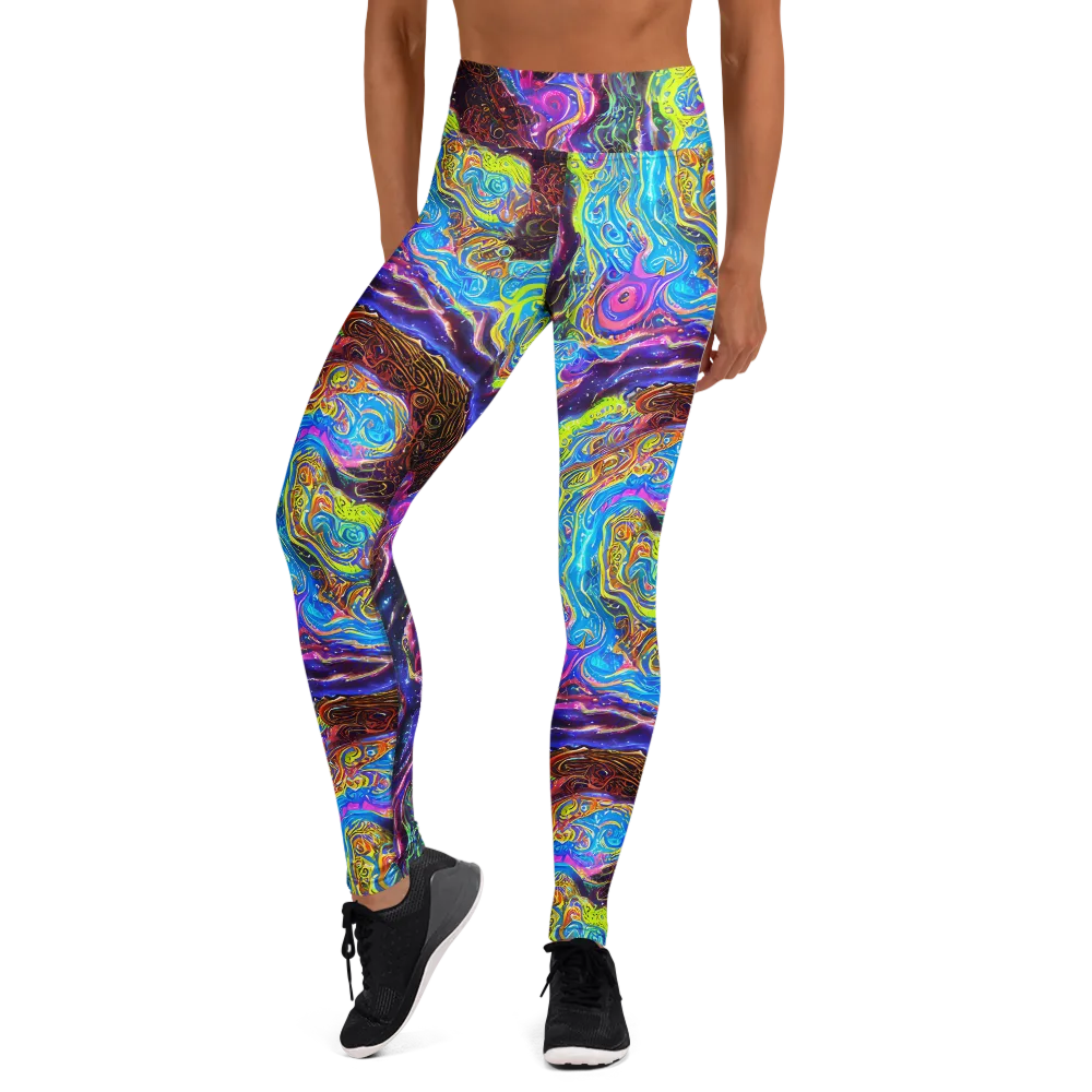 Stellar Riptide on Yoga Leggings — Front