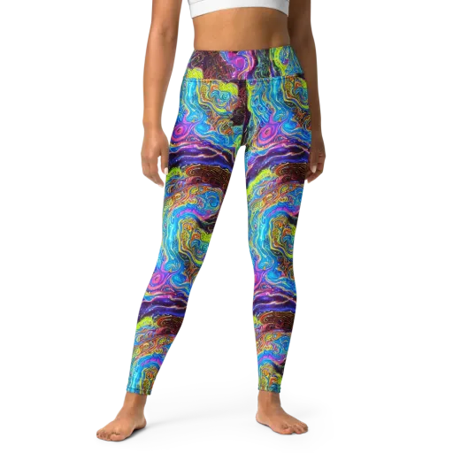 Stellar Riptide on a Yoga Leggings