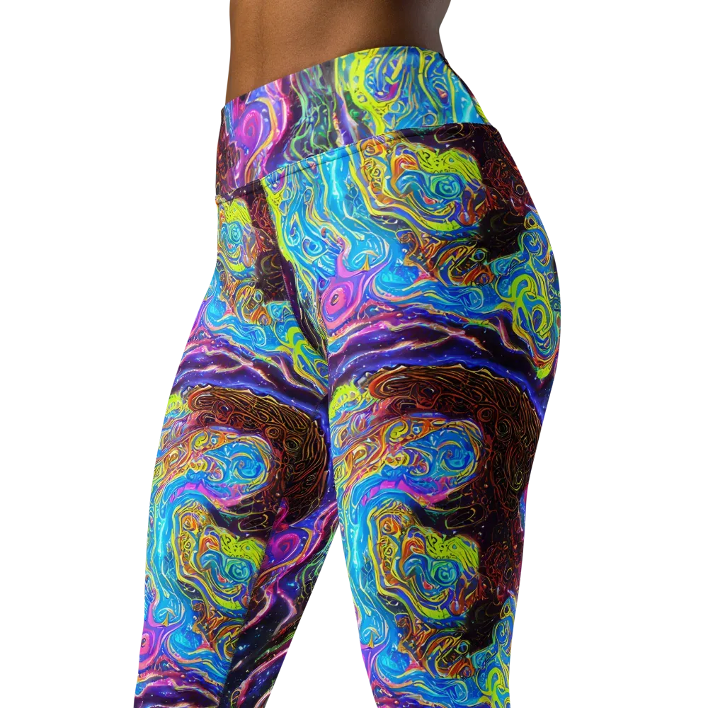 Stellar Riptide on Yoga Leggings — Left Front