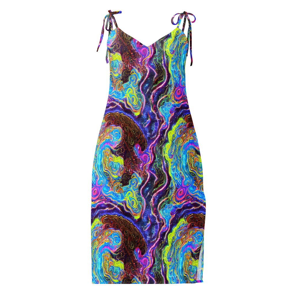 Stellar Riptide on Slip Dress — Front