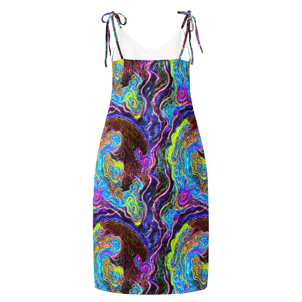 Stellar Riptide on Slip Dress — Back