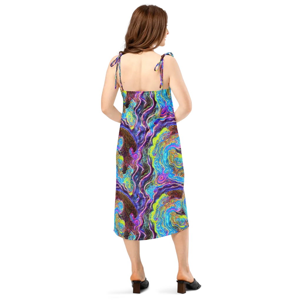 Stellar Riptide on Slip Dress — Back