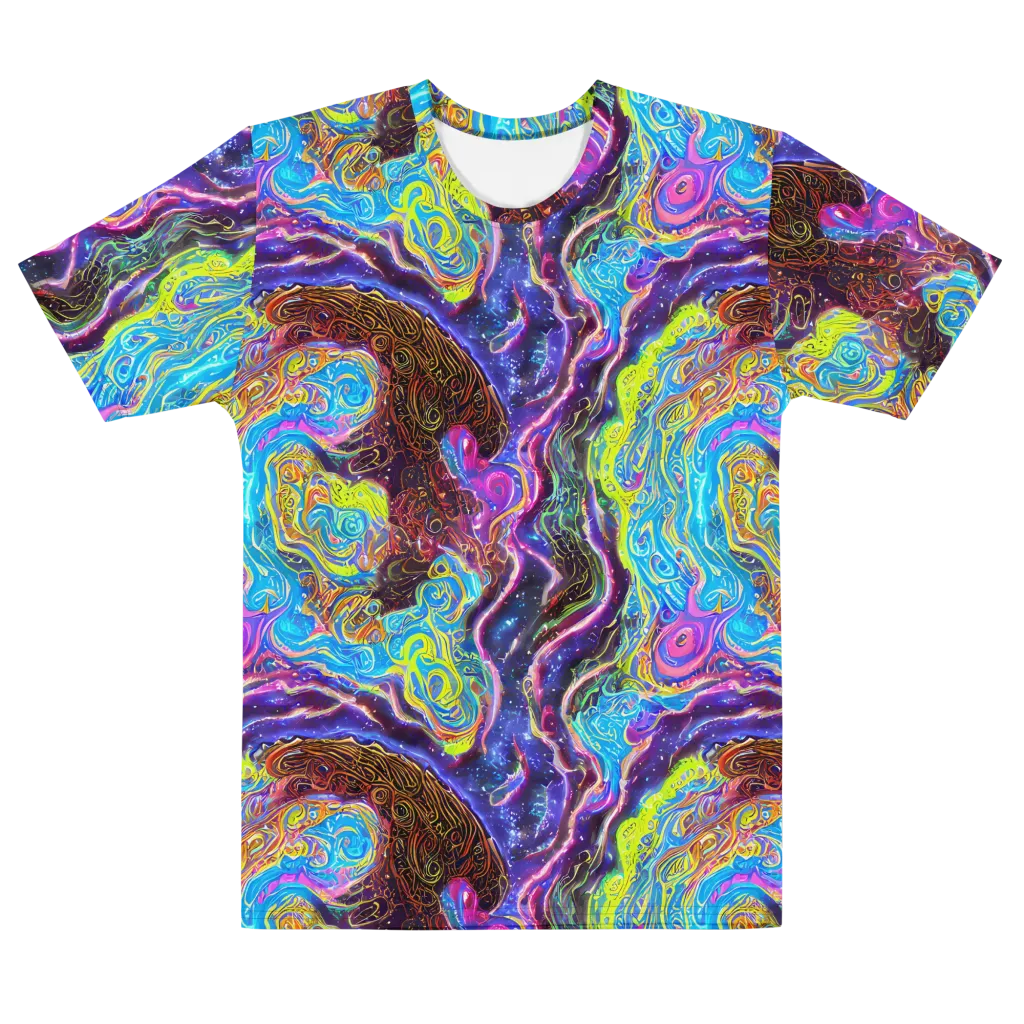 Stellar Riptide on Men's Cotton Crew Neck T-Shirt — Front