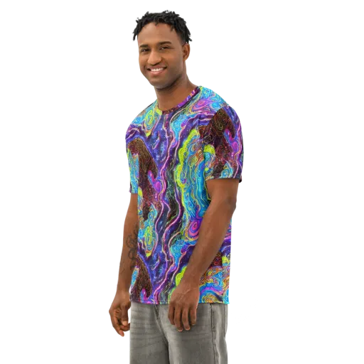 Stellar Riptide on a Men's Cotton Crew Neck T-Shirt