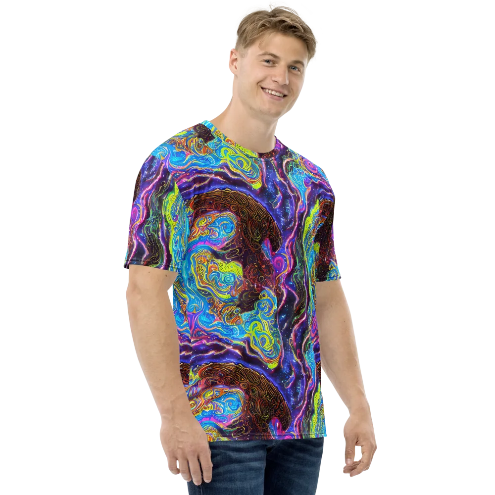 Stellar Riptide on Men's Crew Neck T-Shirt — Right