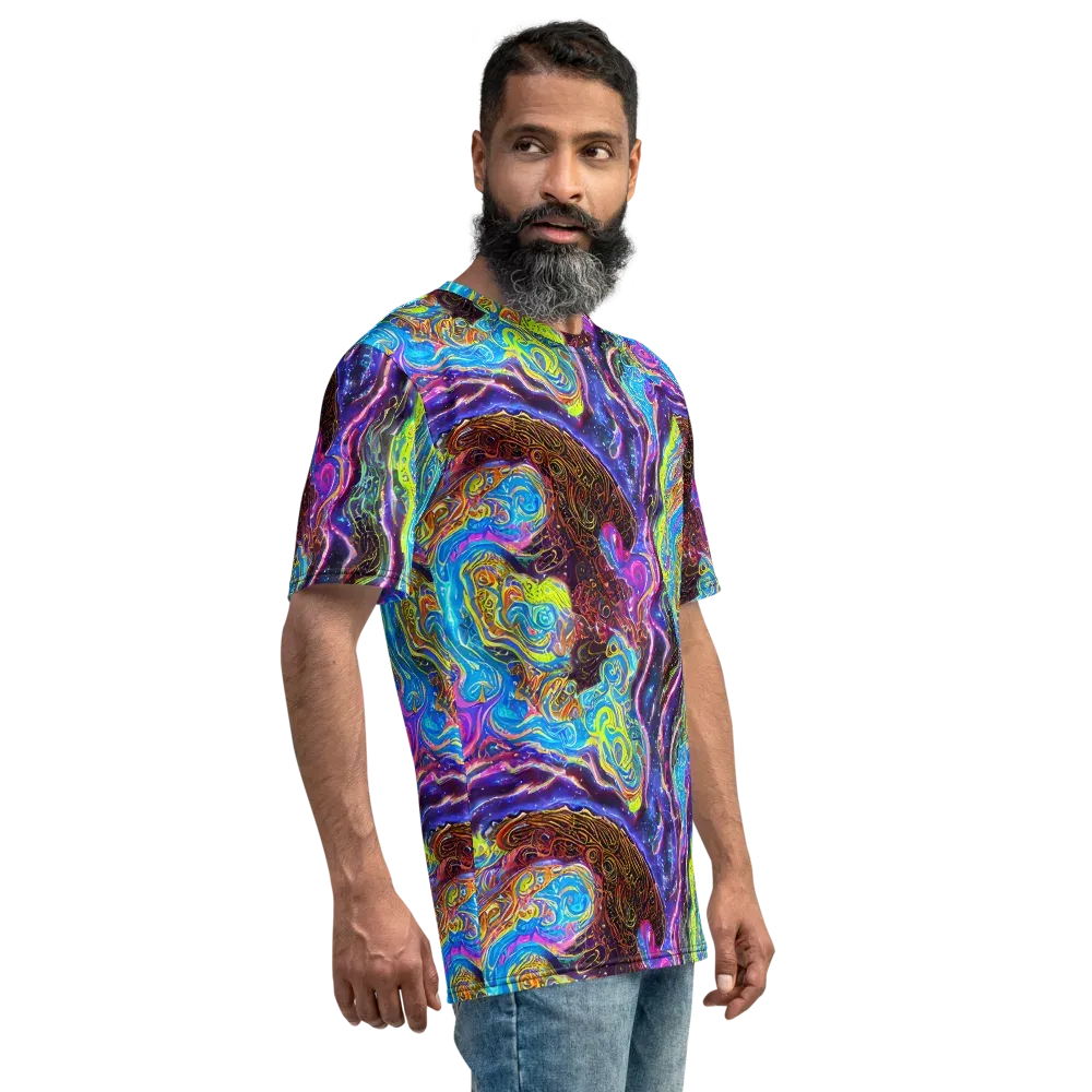 Stellar Riptide on Men's Crew Neck T-Shirt — Right