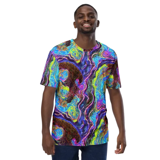 Stellar Riptide on a Men's Crew Neck T-Shirt
