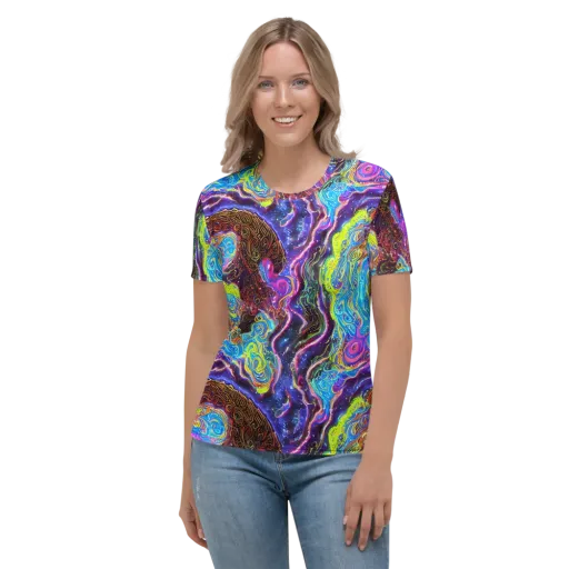 Stellar Riptide on a Women's Crew Neck T-Shirt