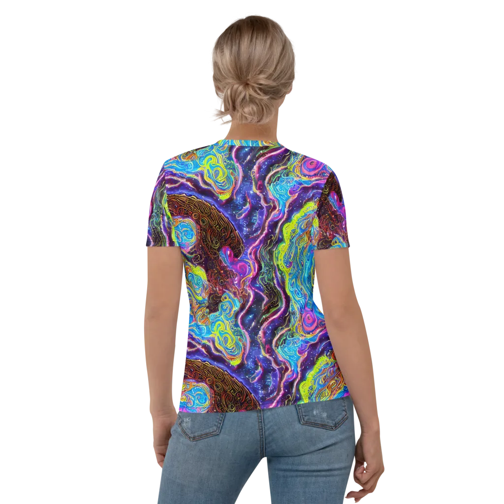 Stellar Riptide on Women's Crew Neck T-Shirt — Back