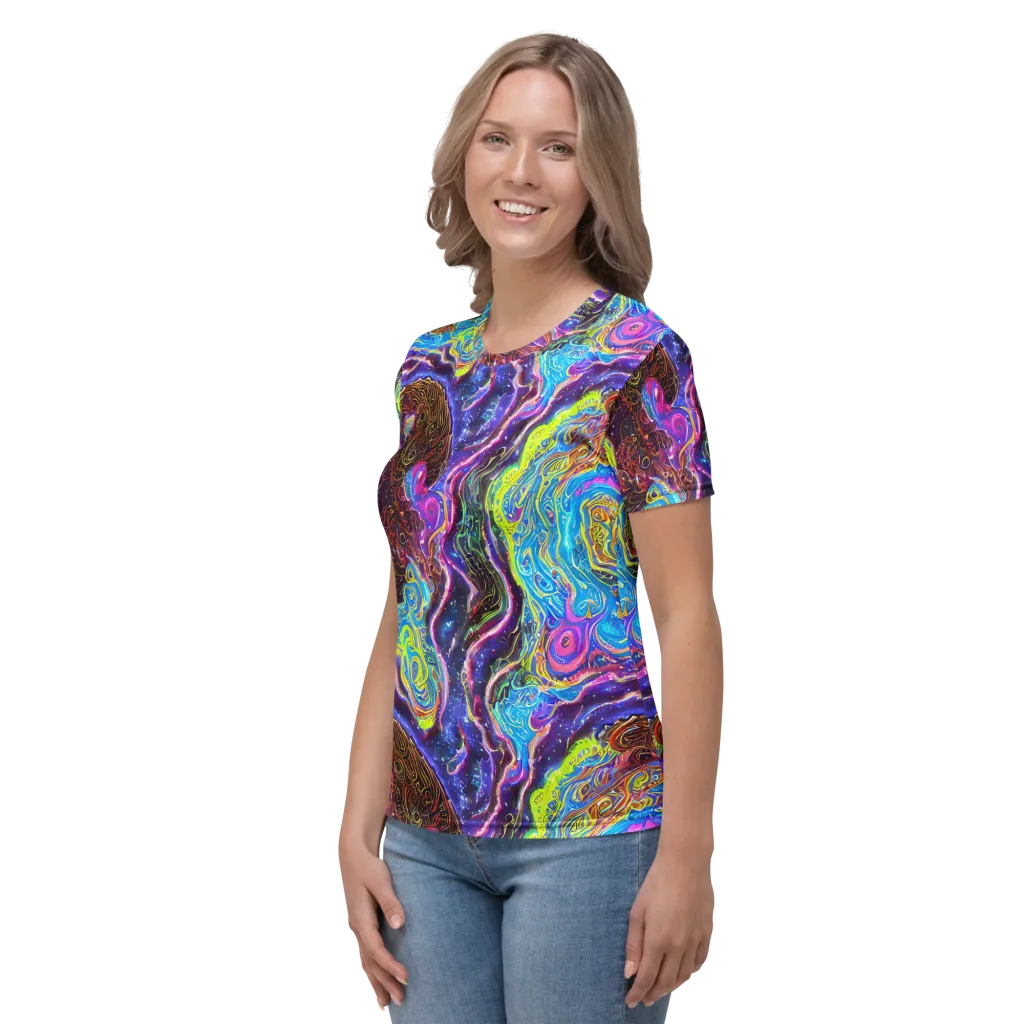 Stellar Riptide on Women's Crew Neck T-Shirt — Left