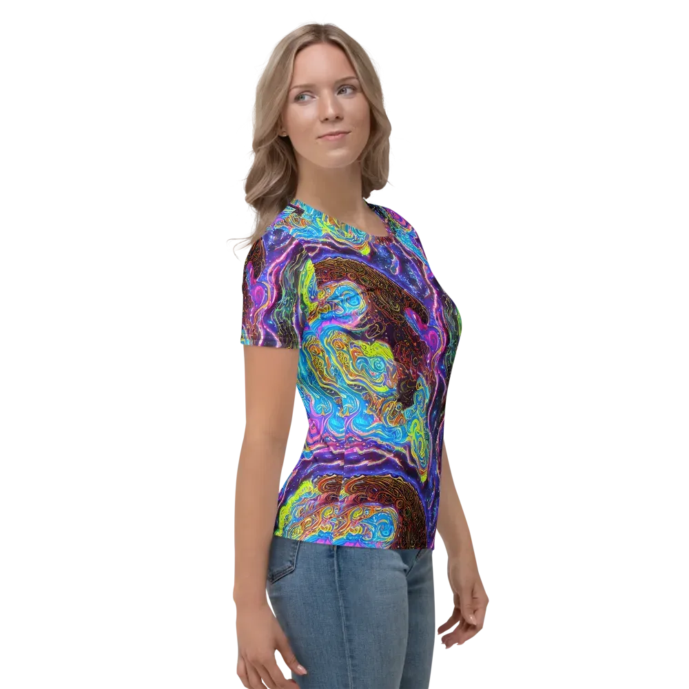 Stellar Riptide on Women's Crew Neck T-Shirt — Right