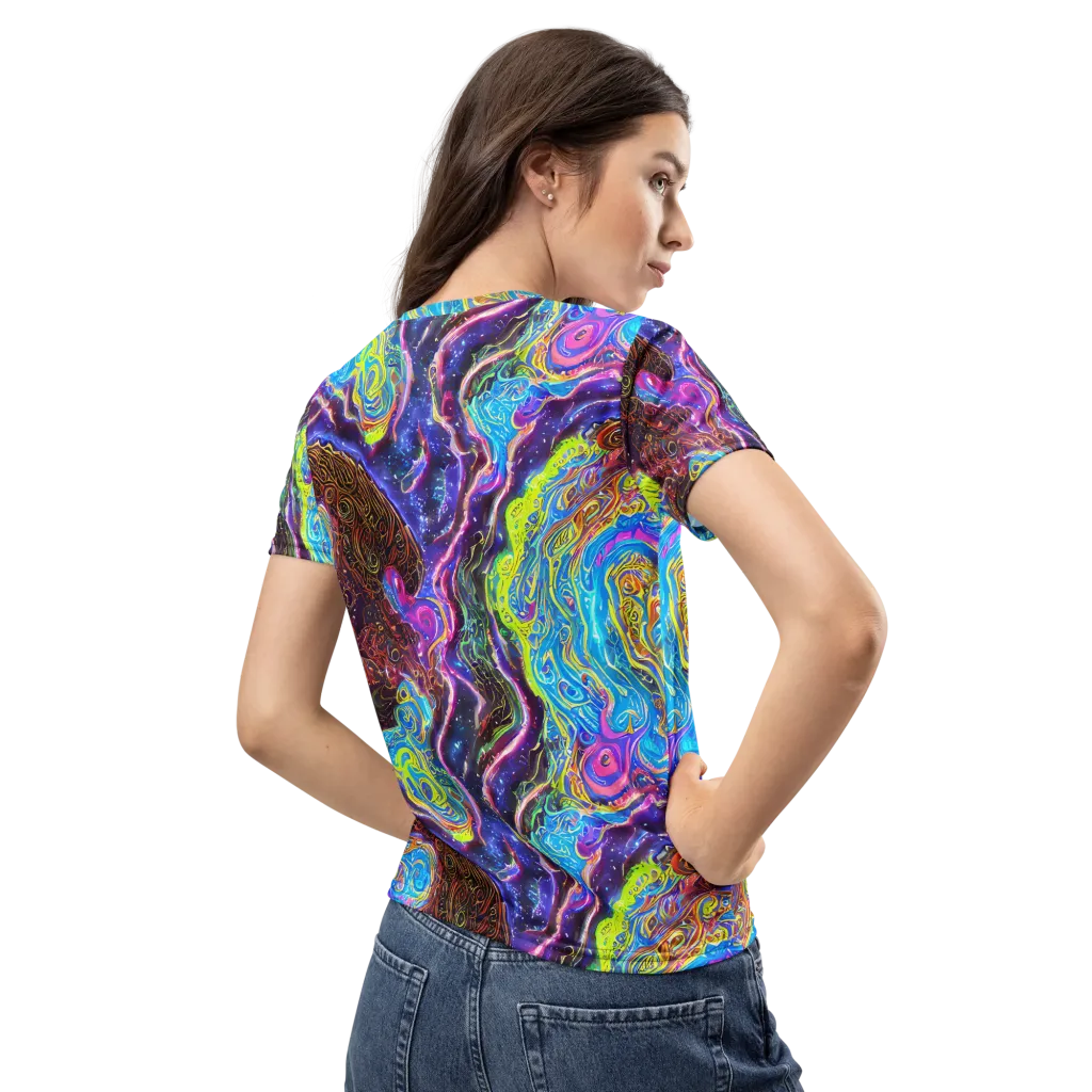 Stellar Riptide on Women's Crew Neck T-Shirt — Back