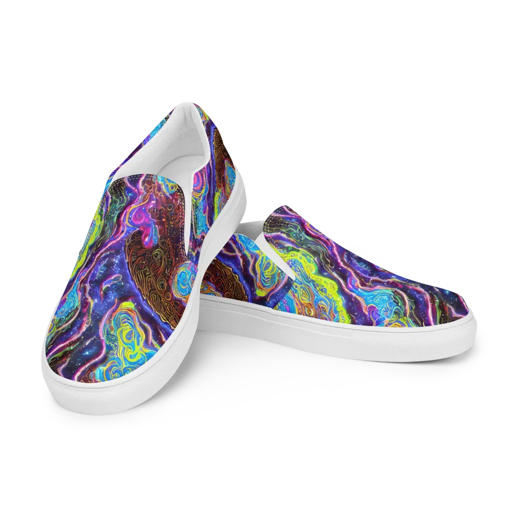 Stellar Riptide on Men's Slip-On Canvas Shoes — Left Front