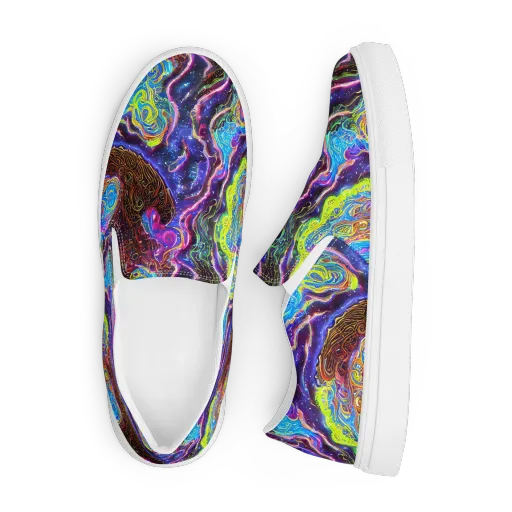 Stellar Riptide on a Men's Slip-On Canvas Shoes