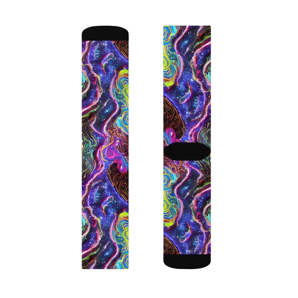 Stellar Riptide on Socks — Right Sock