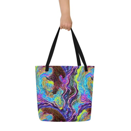Stellar Riptide on a Large Tote Bag W/ Pocket