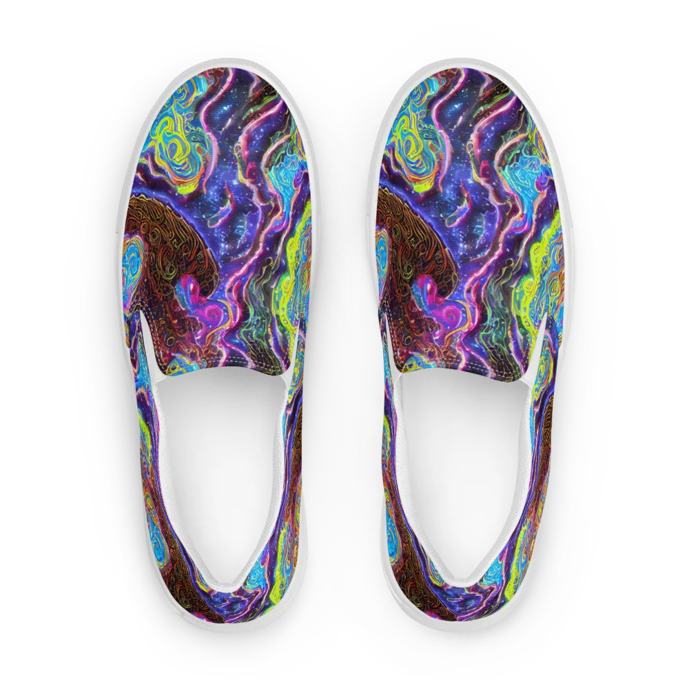 Stellar Riptide on Women's Slip-On Canvas Shoes — Front
