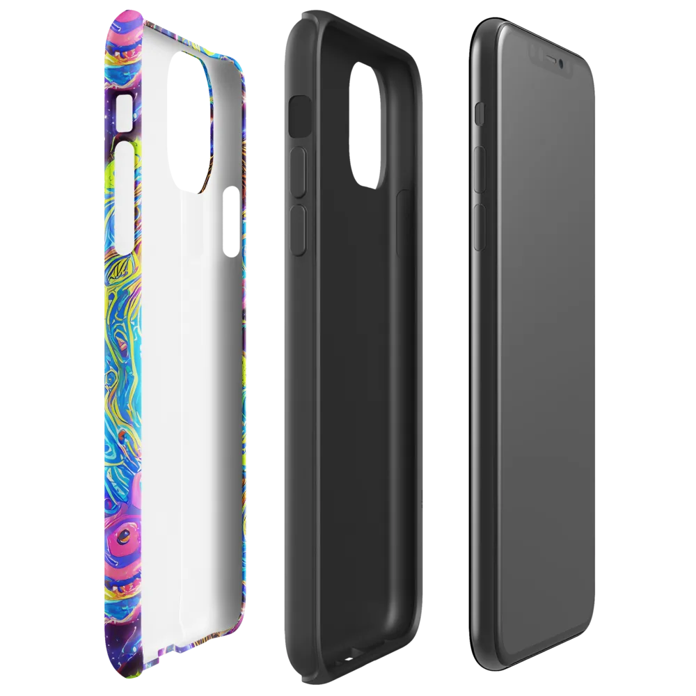 Stellar Riptide on Tough Case for iPhone® — Right