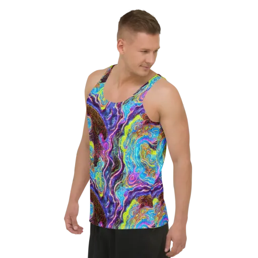 Stellar Riptide on a Men's Tank Top