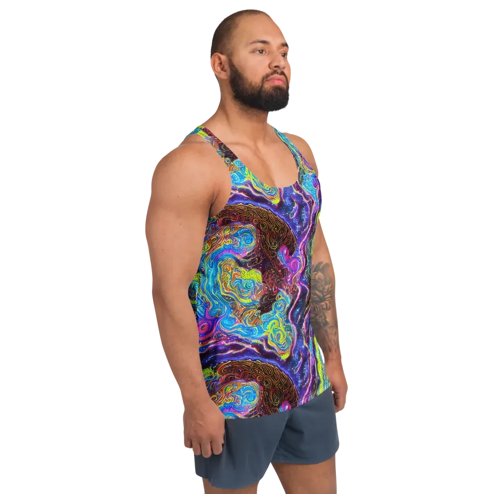 Stellar Riptide on Men's Tank Top — Right Front
