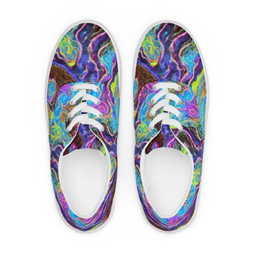 Stellar Riptide on a Men's Lace-Up Canvas Shoes