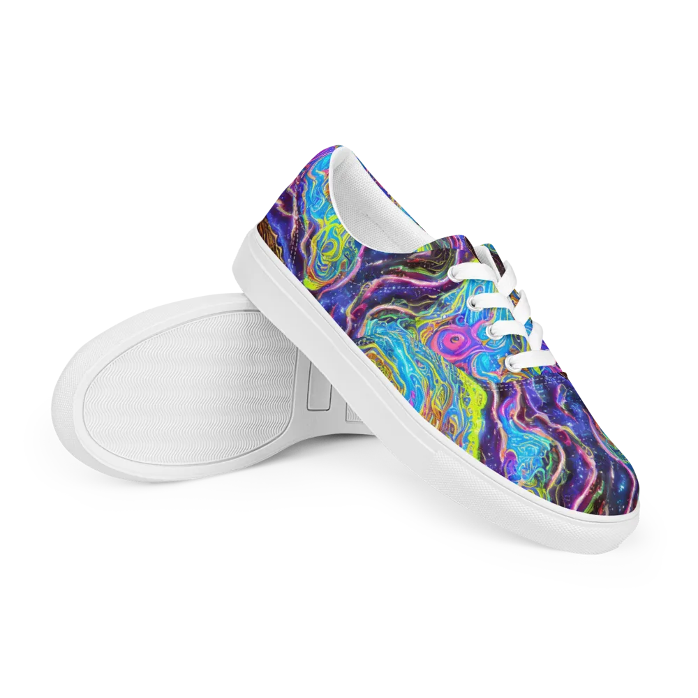 Stellar Riptide on Men's Lace-Up Canvas Shoes — Right Front
