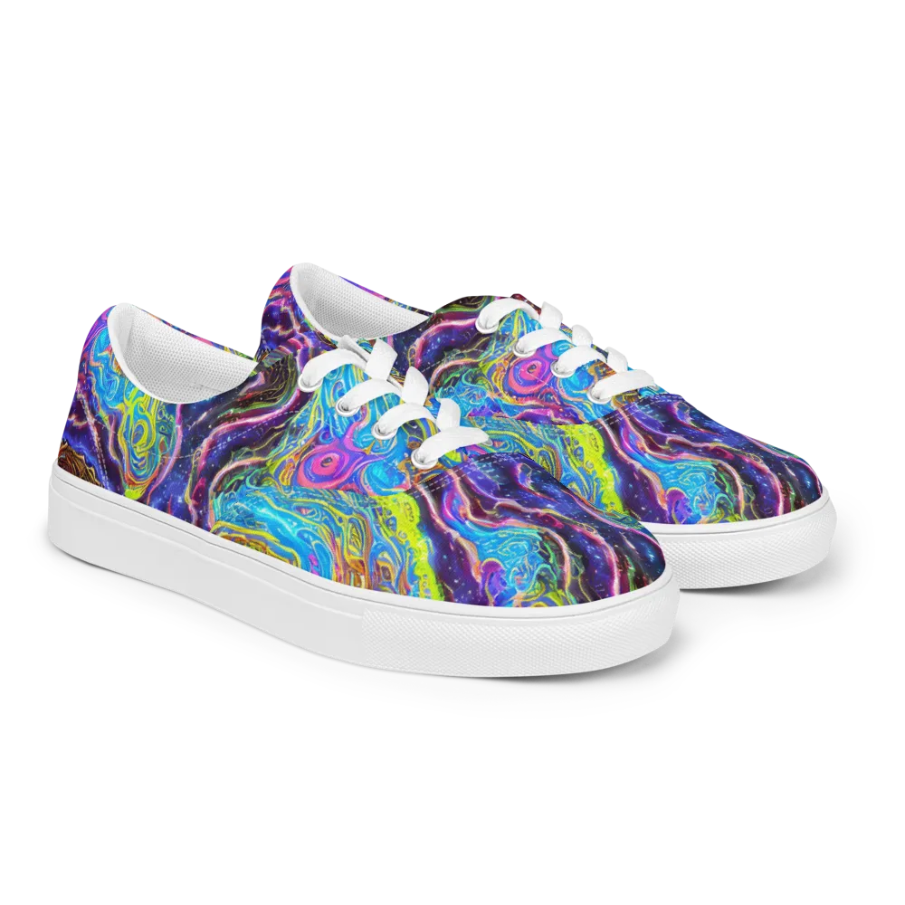 Stellar Riptide on Men's Lace-Up Canvas Shoes — Right Front
