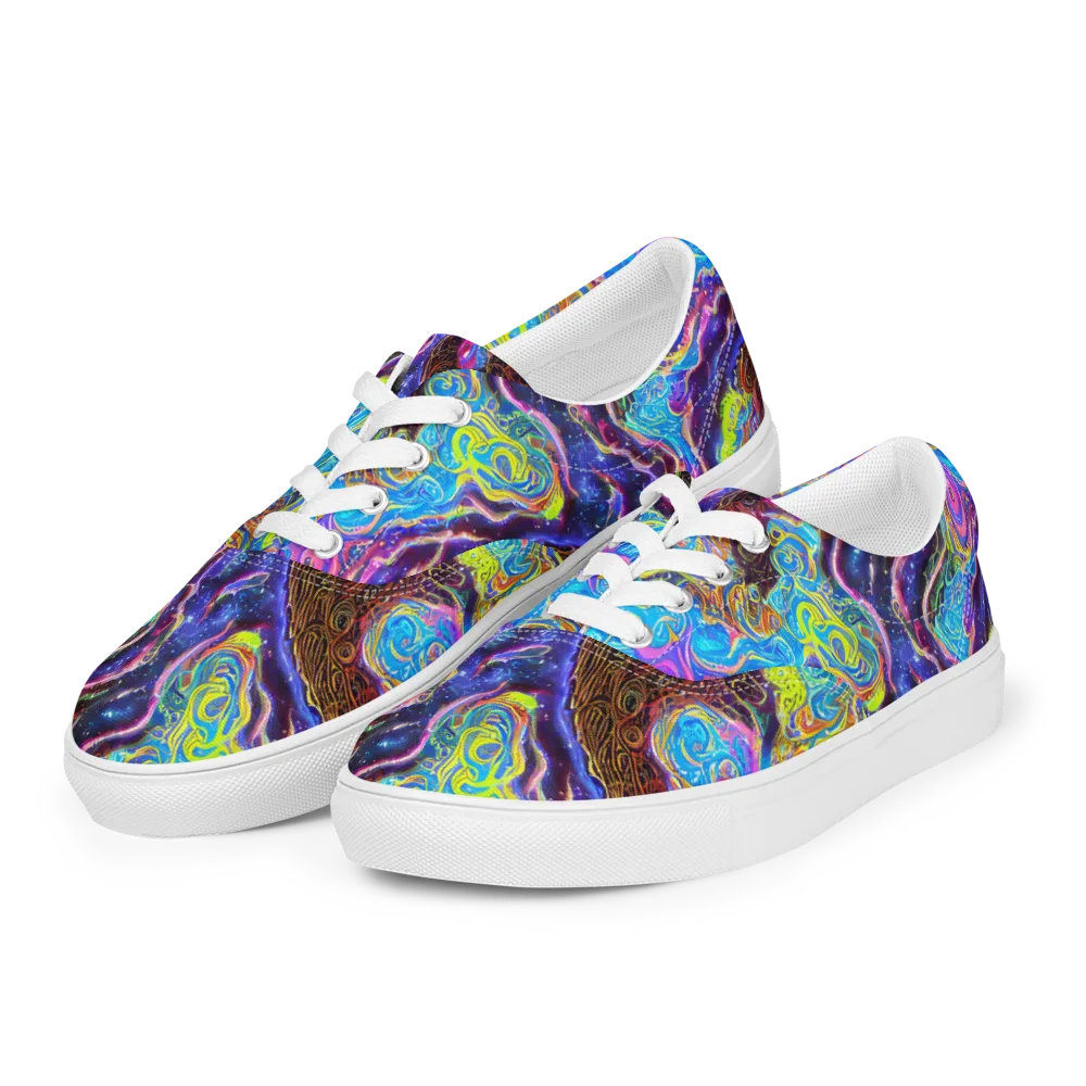 Stellar Riptide on Men's Lace-Up Canvas Shoes — Left Front