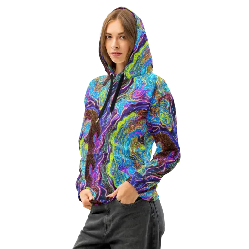 Stellar Riptide on a Cotton Hoodie
