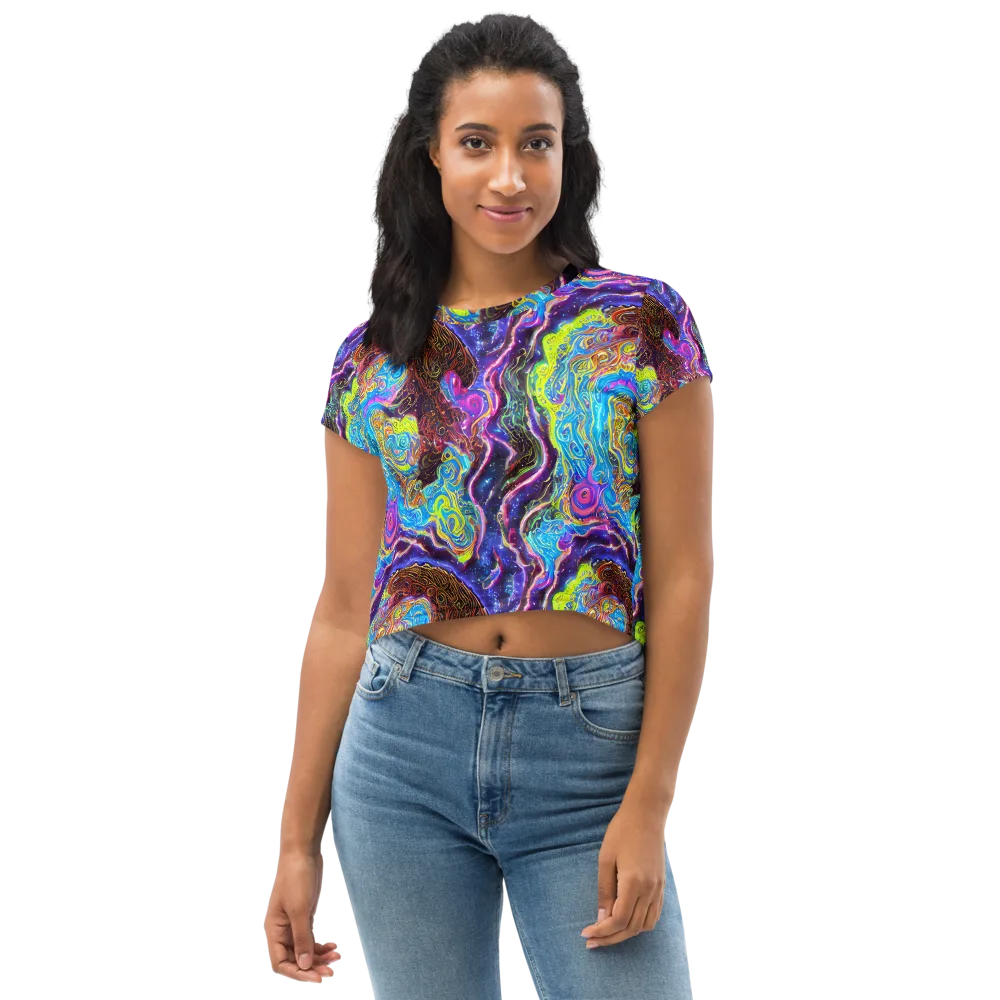 Stellar Riptide on Crop Tee — Front