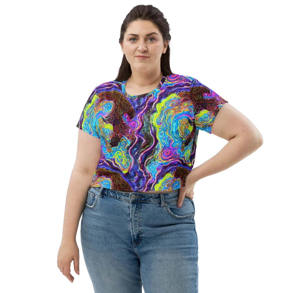 Stellar Riptide on Crop Tee — Front