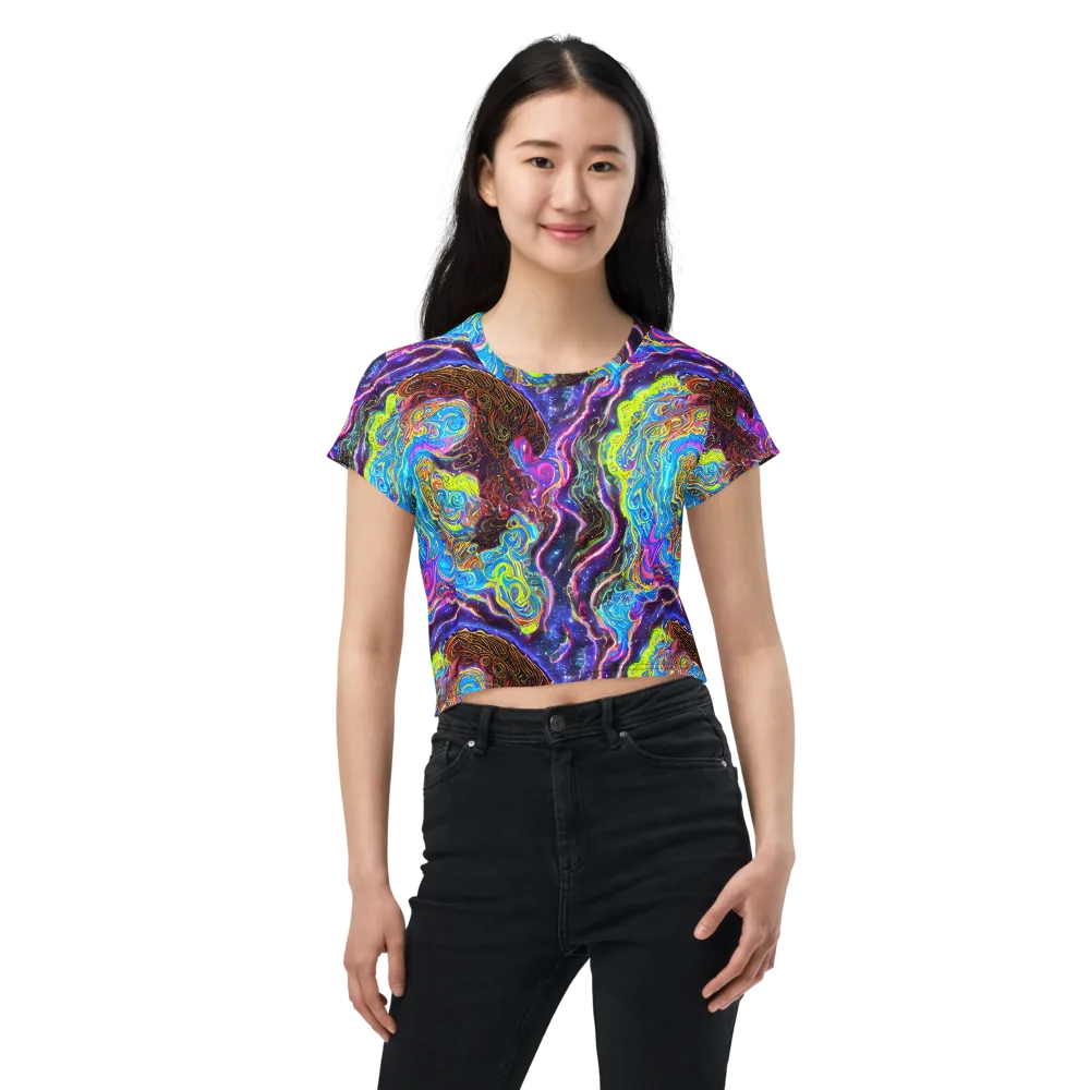 Stellar Riptide on Crop Tee — Front