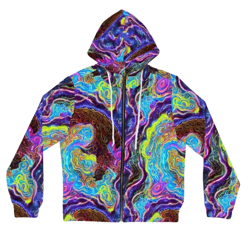 Stellar Riptide on a Women's Full-Zip Hoodie