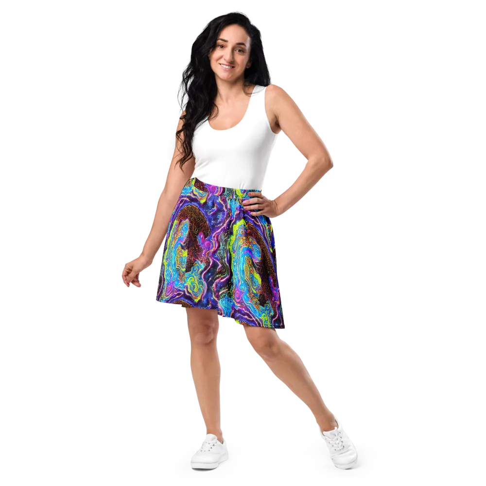 Stellar Riptide on Skater Skirt — Front
