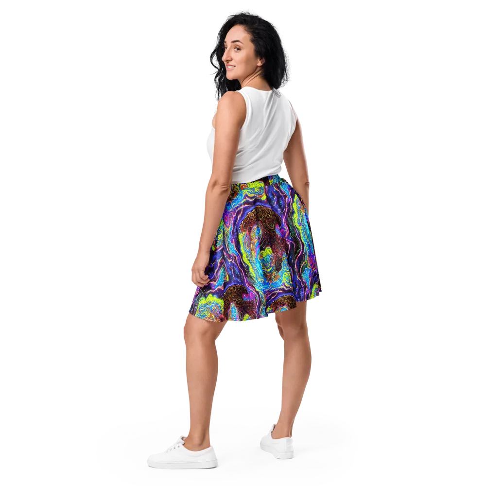 Stellar Riptide on Skater Skirt — Back