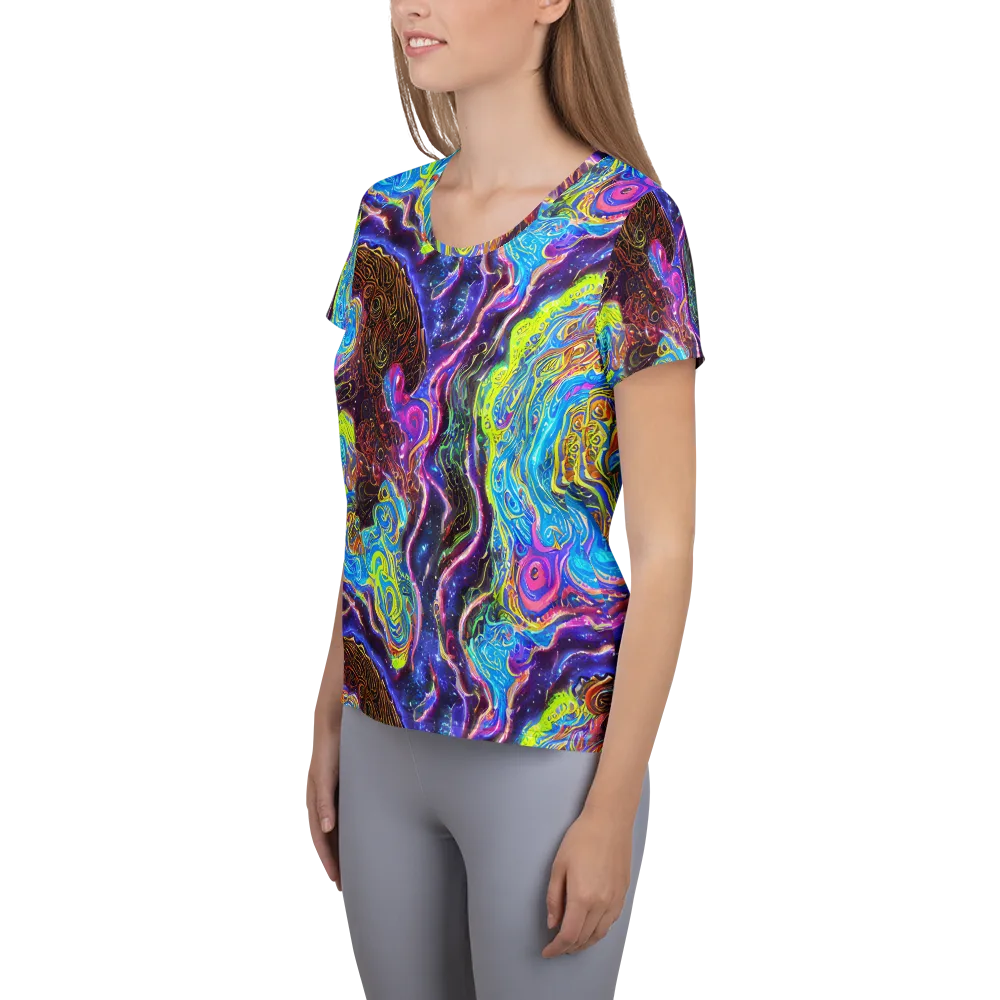 Stellar Riptide on Women's Athletic T-Shirt — Left
