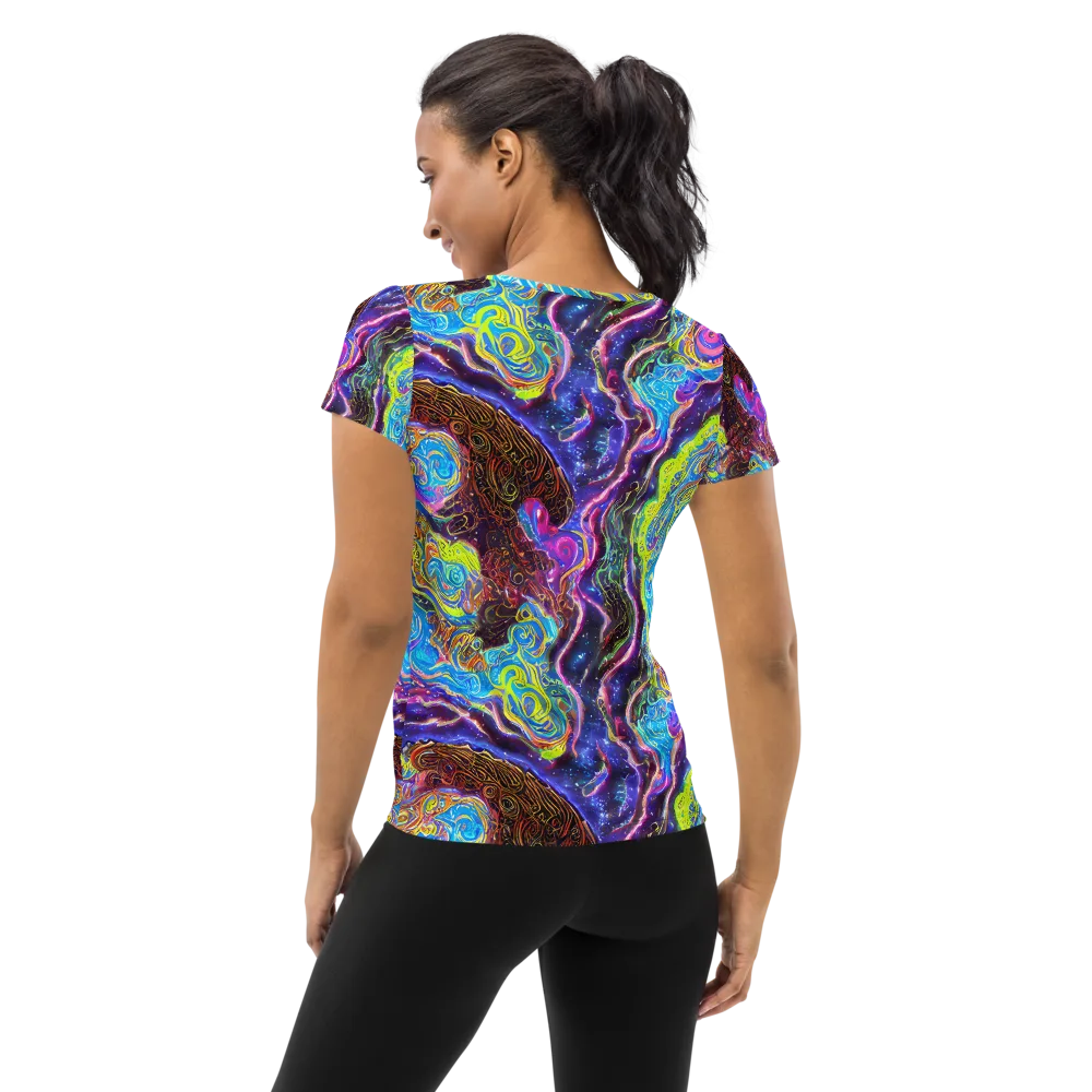 Stellar Riptide on Women's Athletic T-Shirt — Back