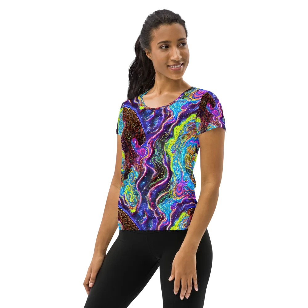 Stellar Riptide on Women's Athletic T-Shirt — Left