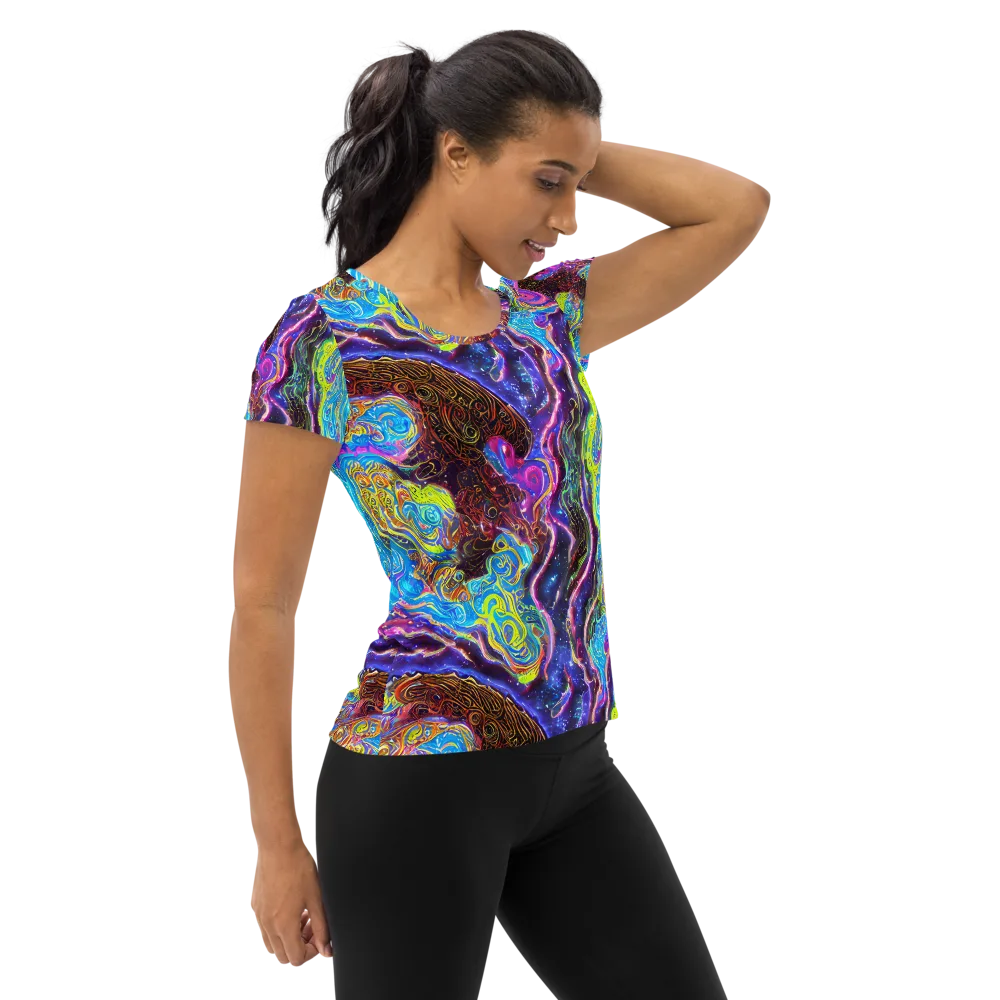 Stellar Riptide on Women's Athletic T-Shirt — Right