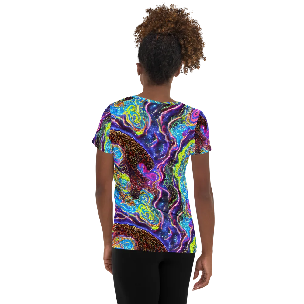 Stellar Riptide on Women's Athletic T-Shirt — Back