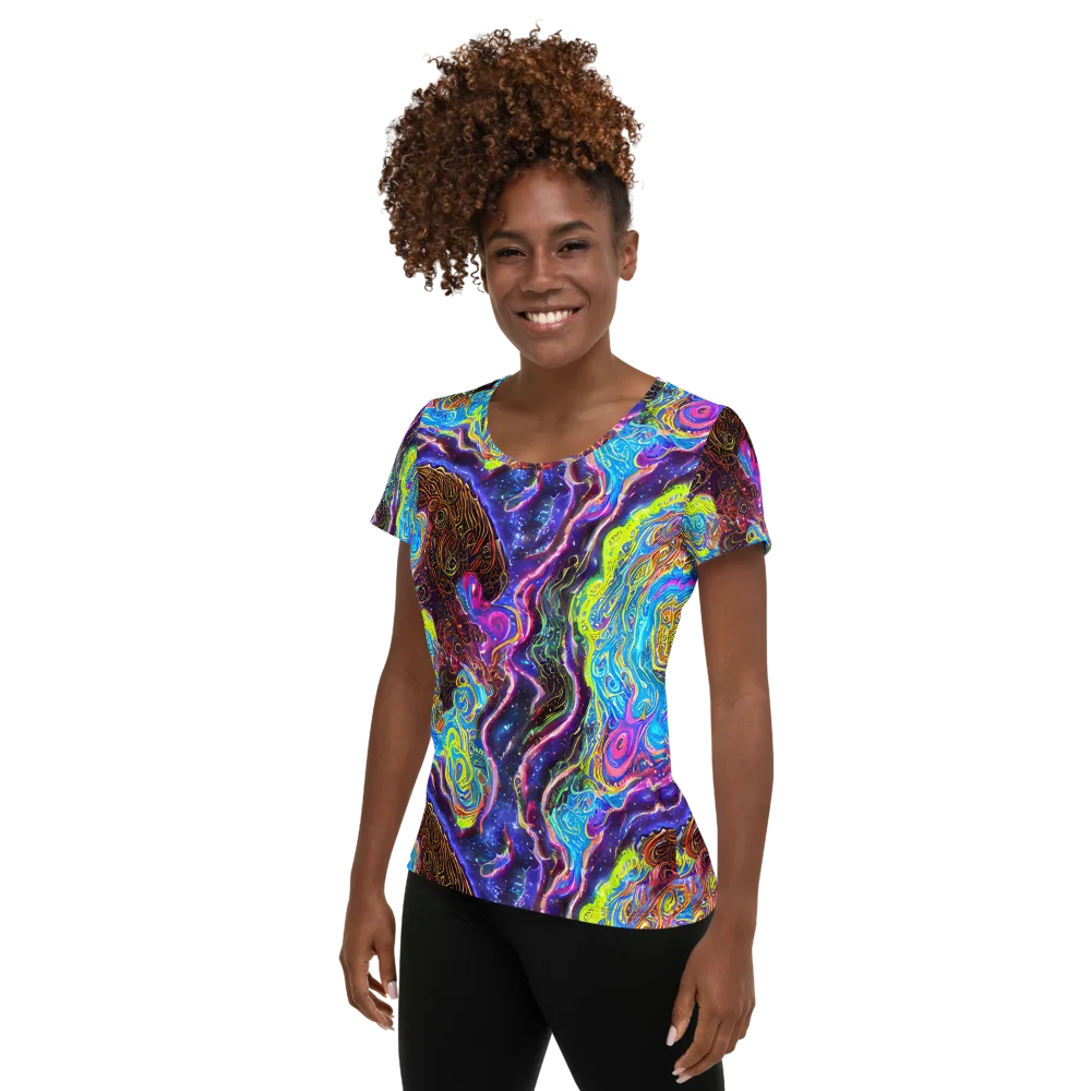 Stellar Riptide on Women's Athletic T-Shirt — Left