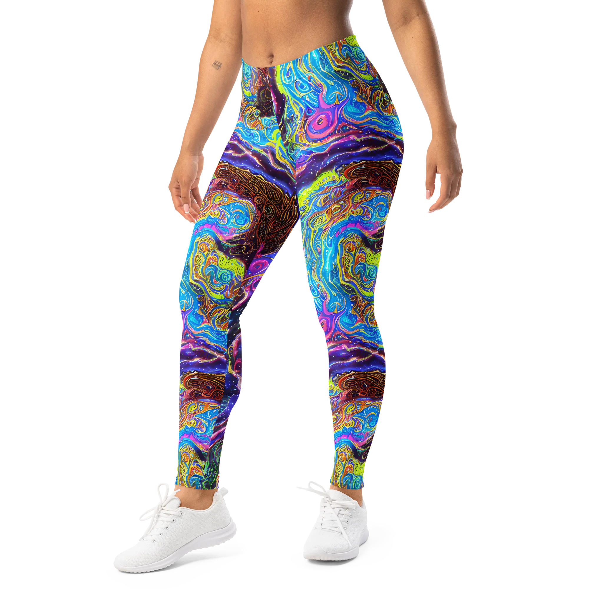 Stellar Riptide on Leggings — Left Front