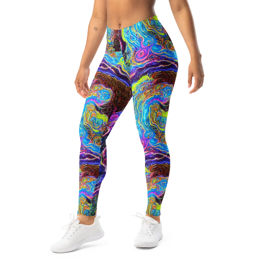Stellar Riptide on Leggings — Left Front