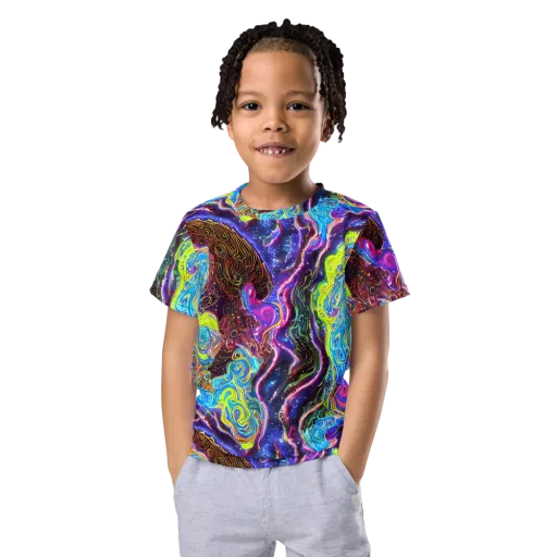 Stellar Riptide on a Kids Crew Neck T-Shirt