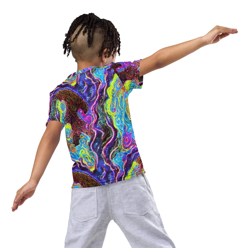 Stellar Riptide on Kids Crew Neck T-Shirt — Back