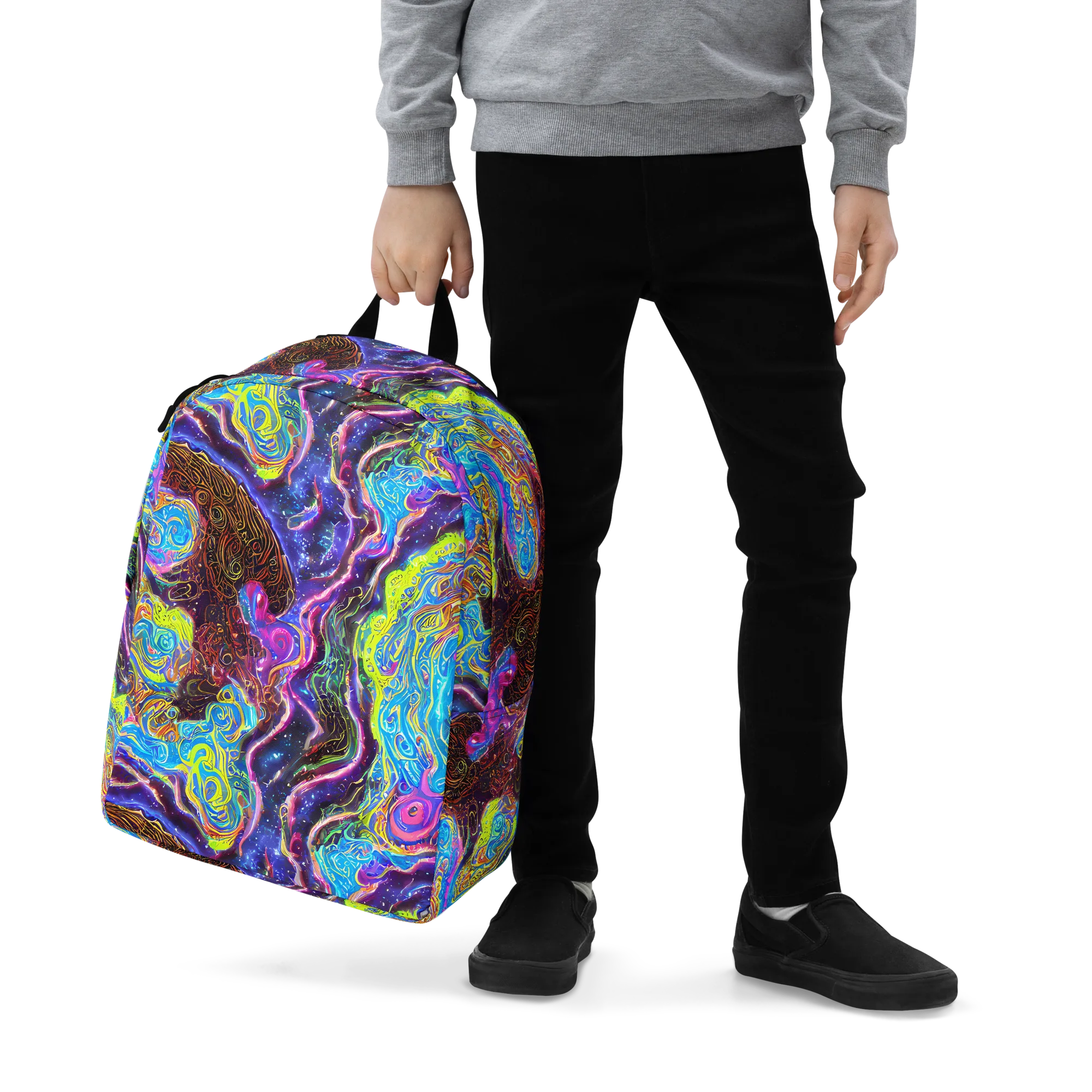 Stellar Riptide on Minimalist Backpack — Zoomed-in