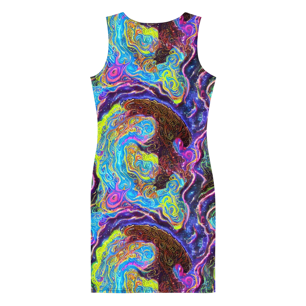 Stellar Riptide on Bodycon Dress — Back