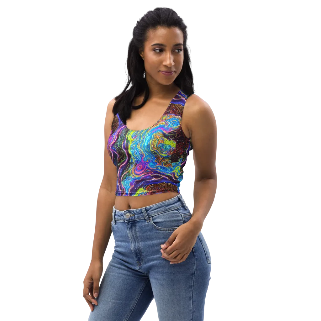 Stellar Riptide on Crop Top — Left Front