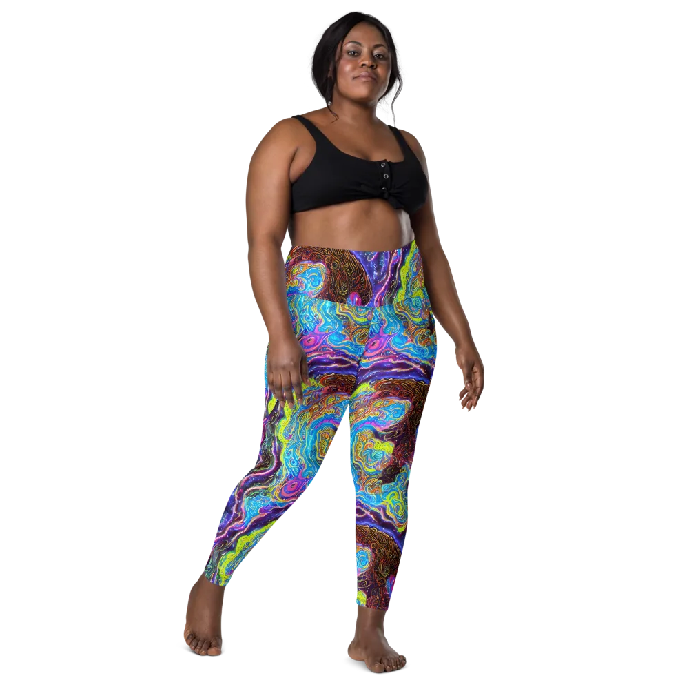 Stellar Riptide on Leggings with Pockets — Front