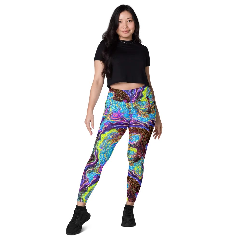 Stellar Riptide on Leggings with Pockets — Front